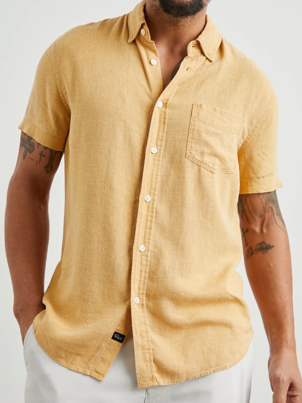 Rails Paros Linen blend short sleeve shirt, M